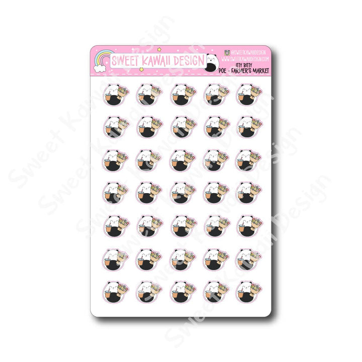 Kawaii Poe Stickers - Farmer's Market