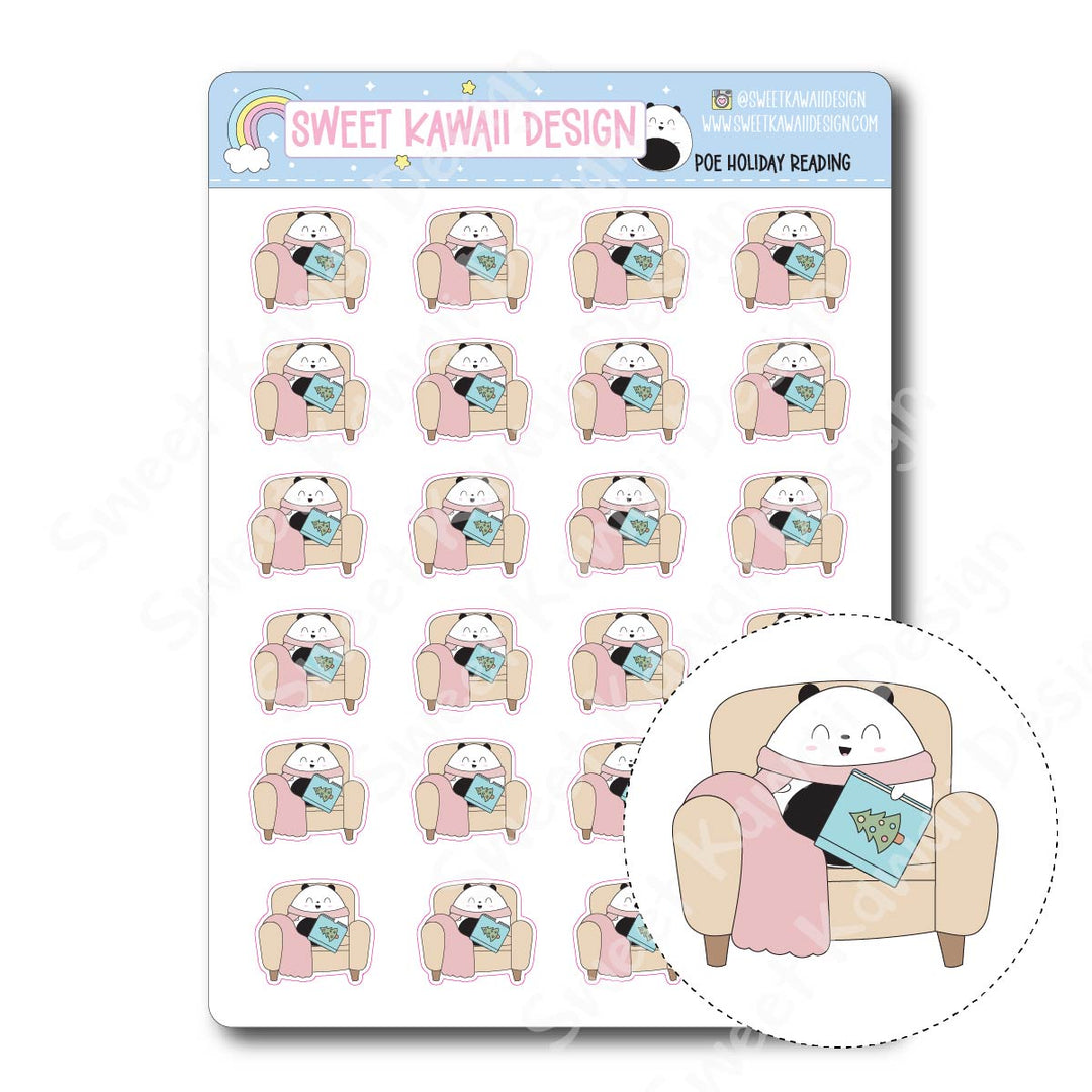 Kawaii Poe Stickers - Holiday Reading