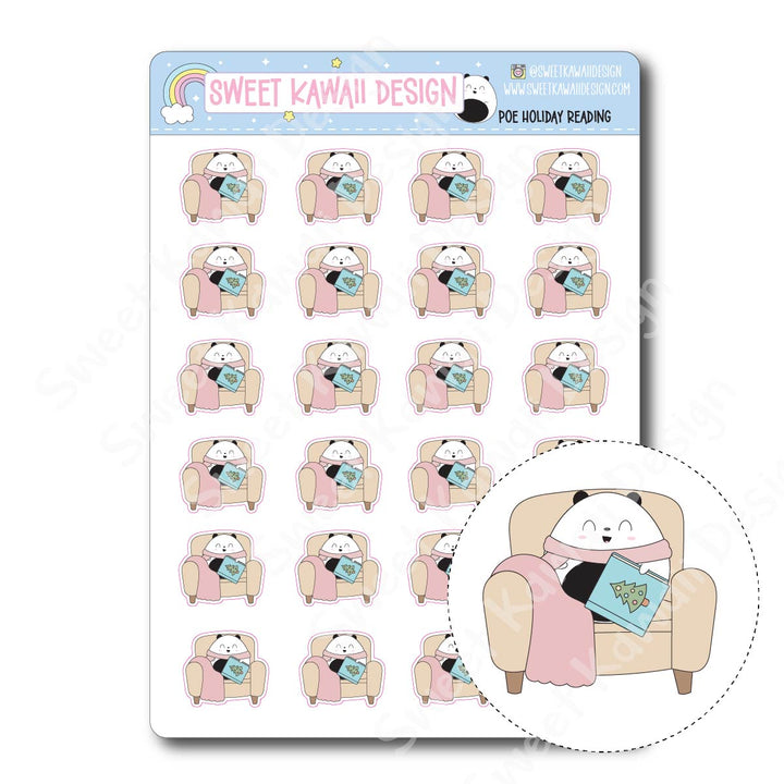 Kawaii Poe Stickers - Holiday Reading