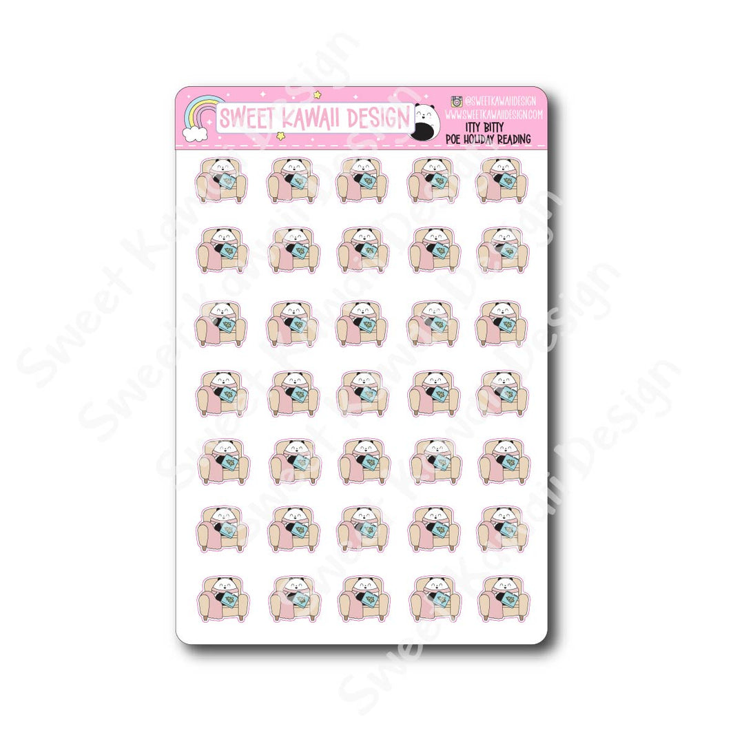 Kawaii Poe Stickers - Holiday Reading