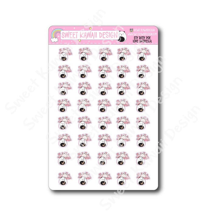 Kawaii Poe Stickers - Love Umbrella