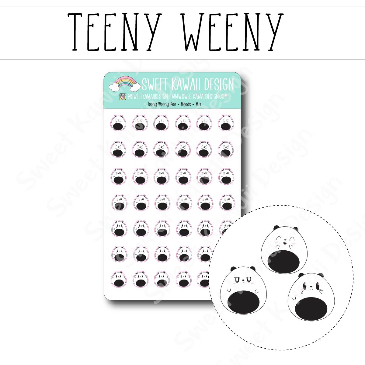 Teeny Poe Mood Stickers