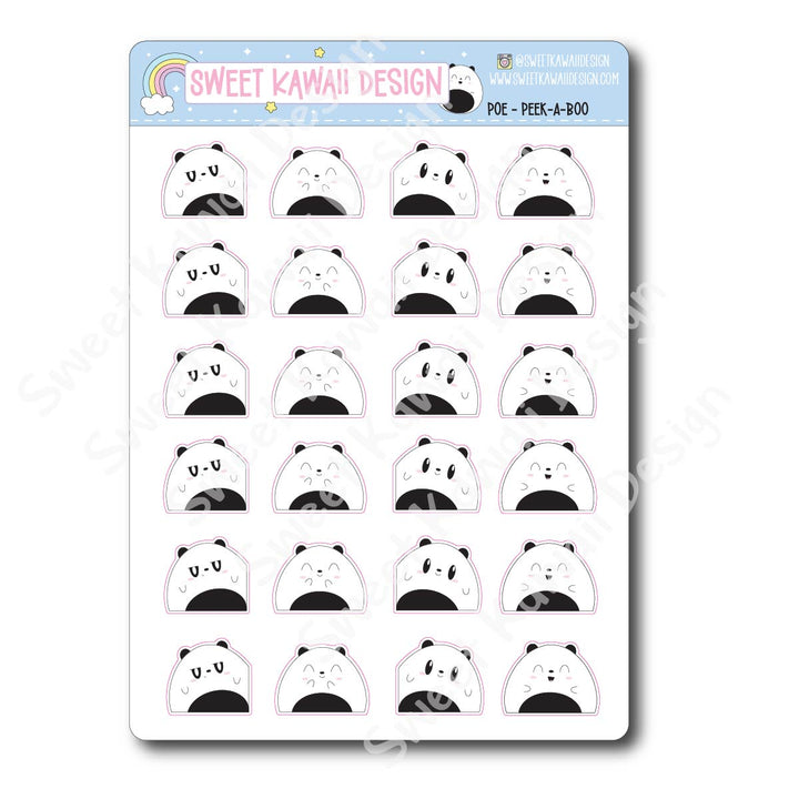 Kawaii Poe Stickers - Peek-a-boo