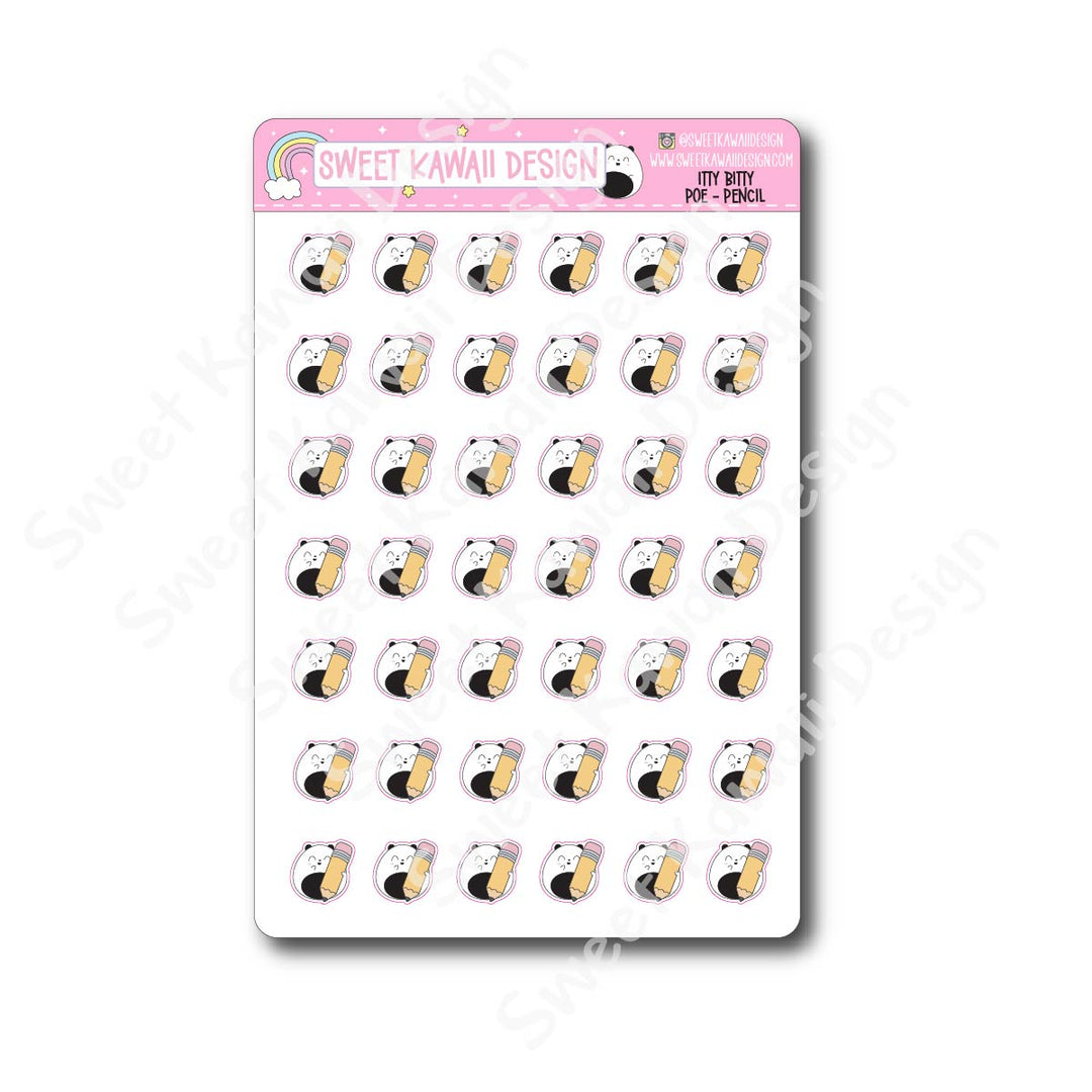 Kawaii Poe Stickers - Pencil