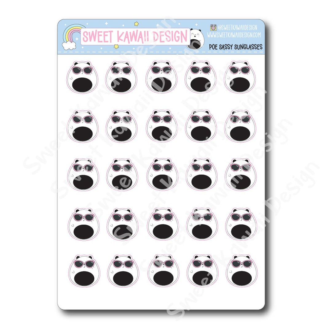 Kawaii Poe Stickers - Sassy Sunglasses