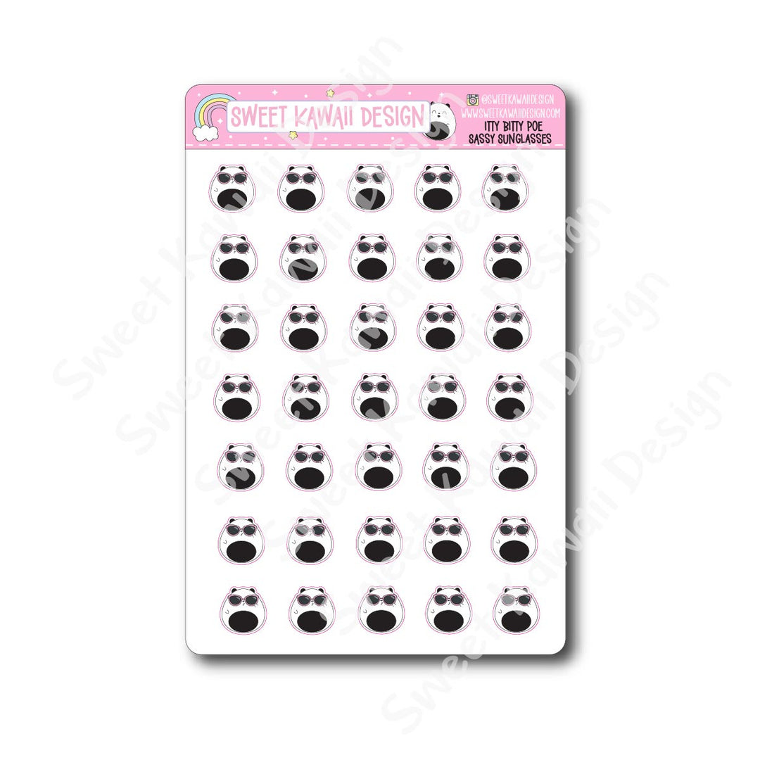 Kawaii Poe Stickers - Sassy Sunglasses