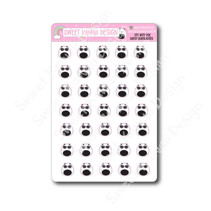 Kawaii Poe Stickers - Sassy Sunglasses