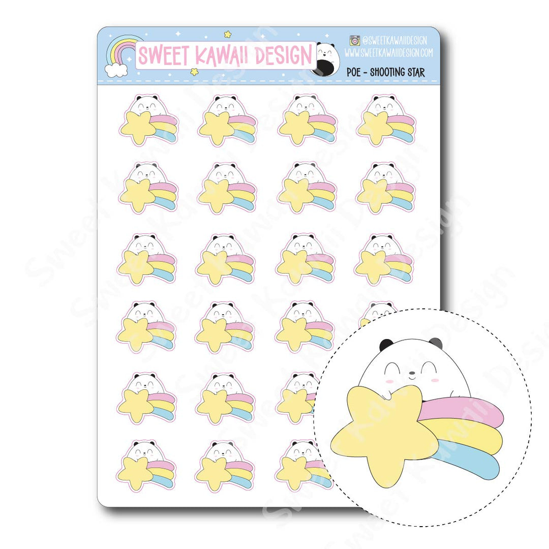 Kawaii Poe Stickers - Shooting Star