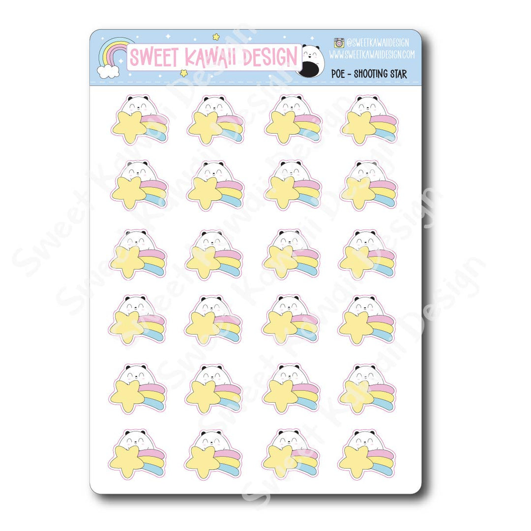 Kawaii Poe Stickers - Shooting Star