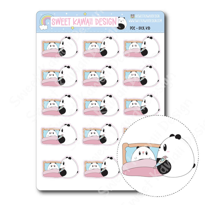 Kawaii Poe Stickers - Sick Kid