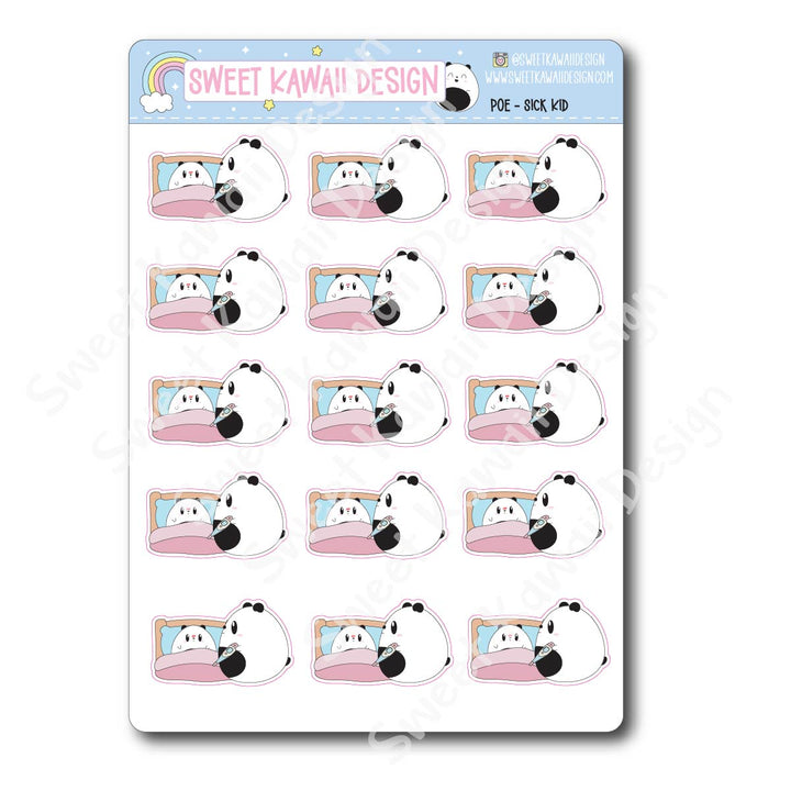 Kawaii Poe Stickers - Sick Kid