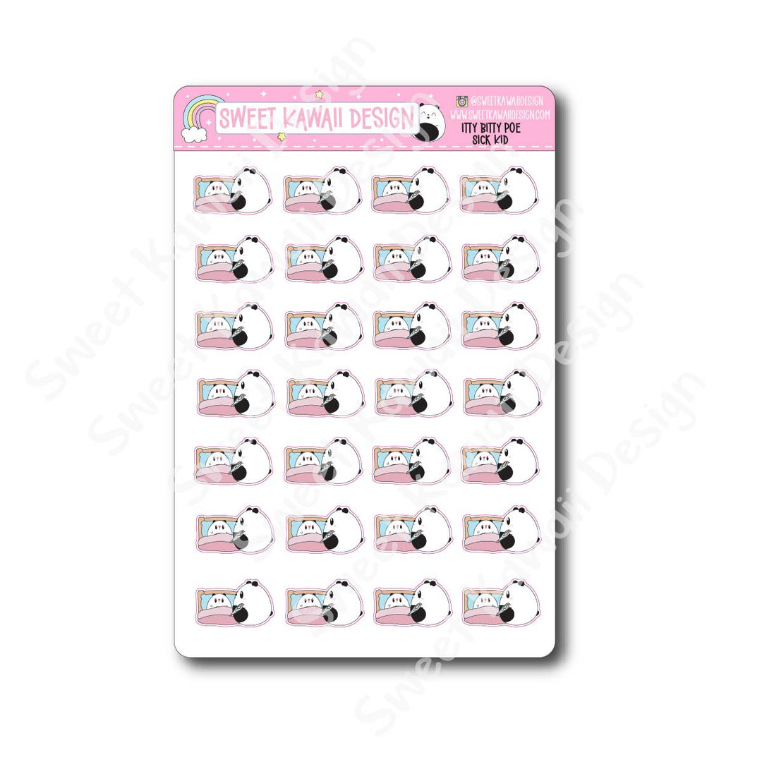 Kawaii Poe Stickers - Sick Kid