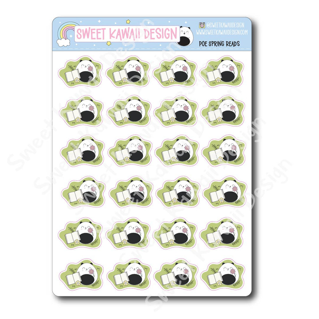 Kawaii Poe Stickers - Spring Reads