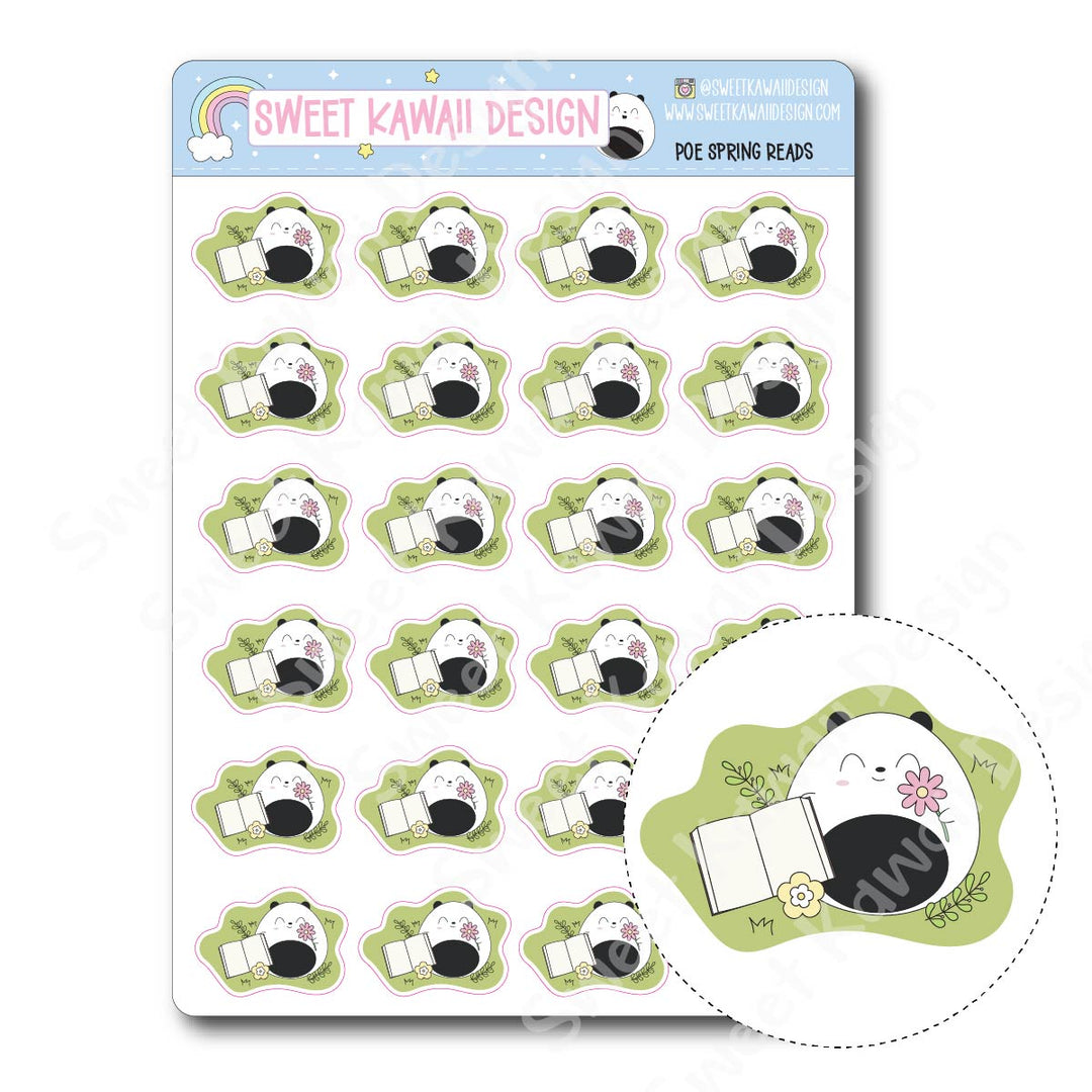 Kawaii Poe Stickers - Spring Reads