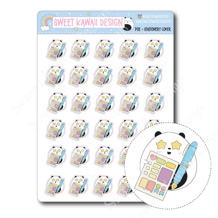 Kawaii Poe Stickers - Stationery Lover