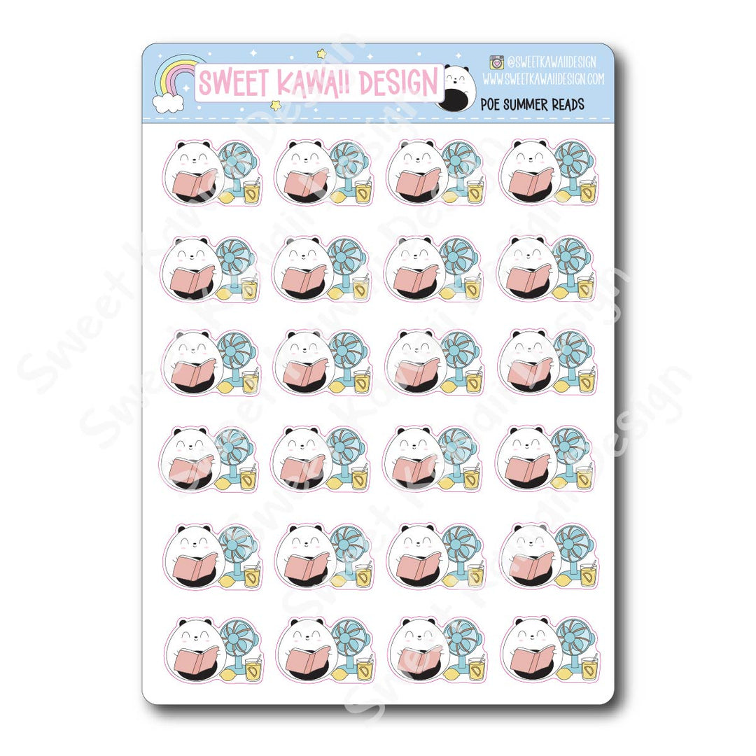 Kawaii Poe Stickers - Summer Reads
