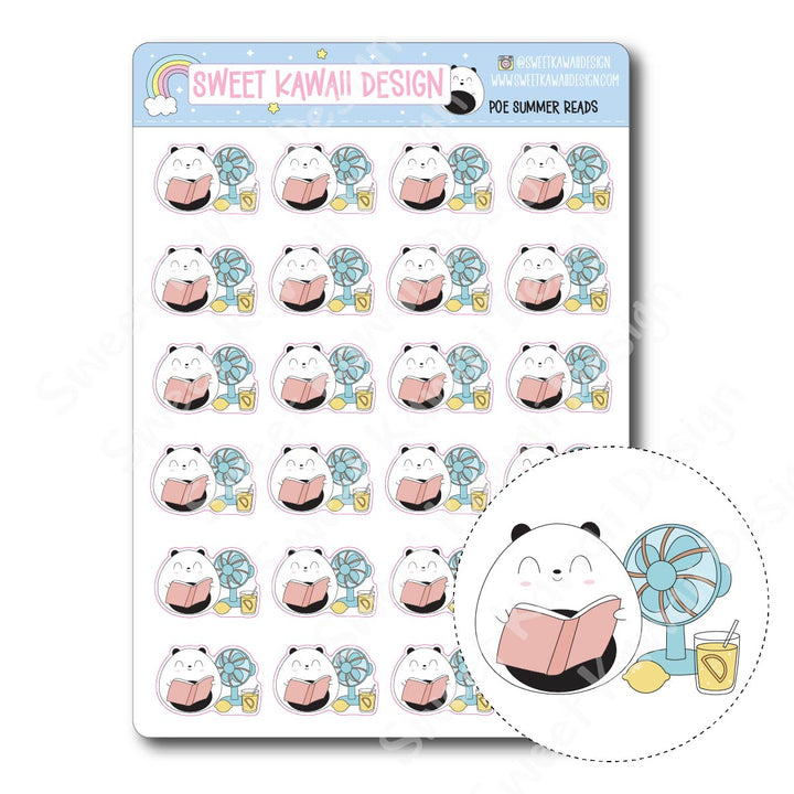 Kawaii Poe Stickers - Summer Reads