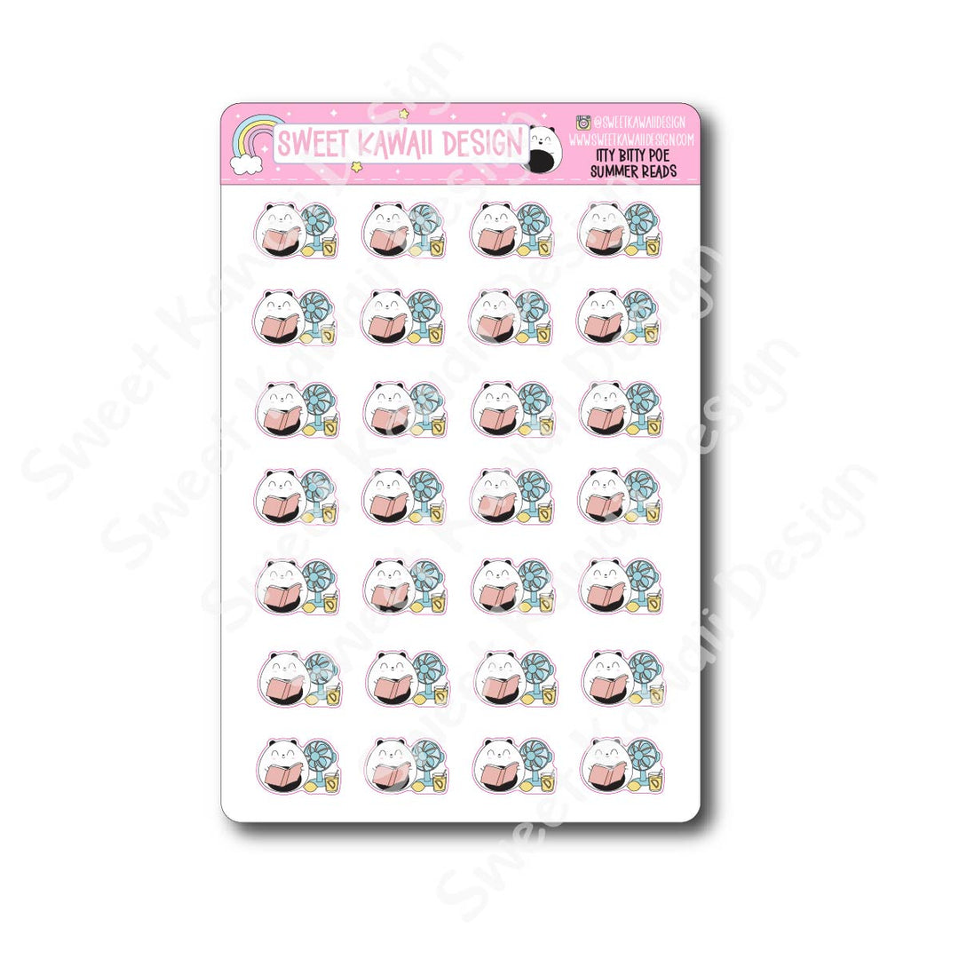 Kawaii Poe Stickers - Summer Reads