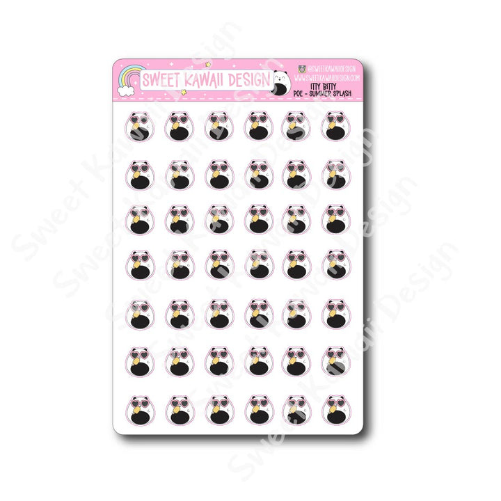 Kawaii Poe Stickers - Summer Splash
