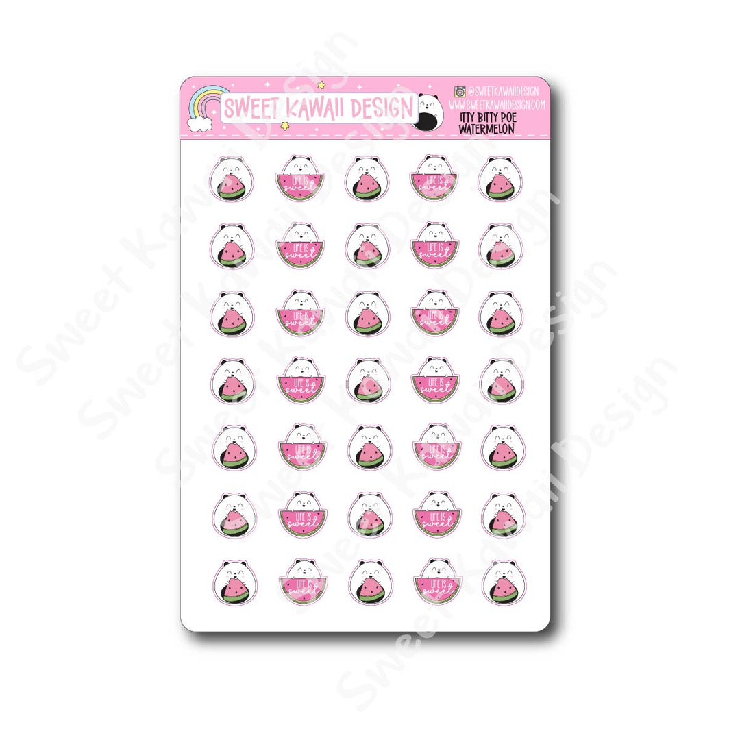 Kawaii Poe Stickers - Watermelon