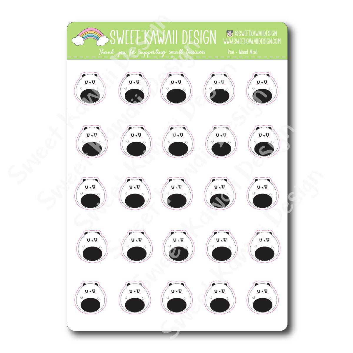 Kawaii Poe Mood Stickers