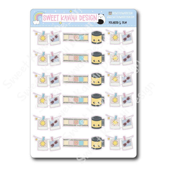 Kawaii Polaroid and Film Stickers