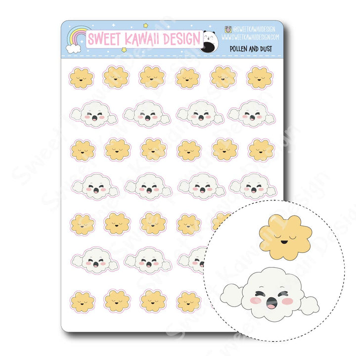 Kawaii Pollen and Dust Stickers