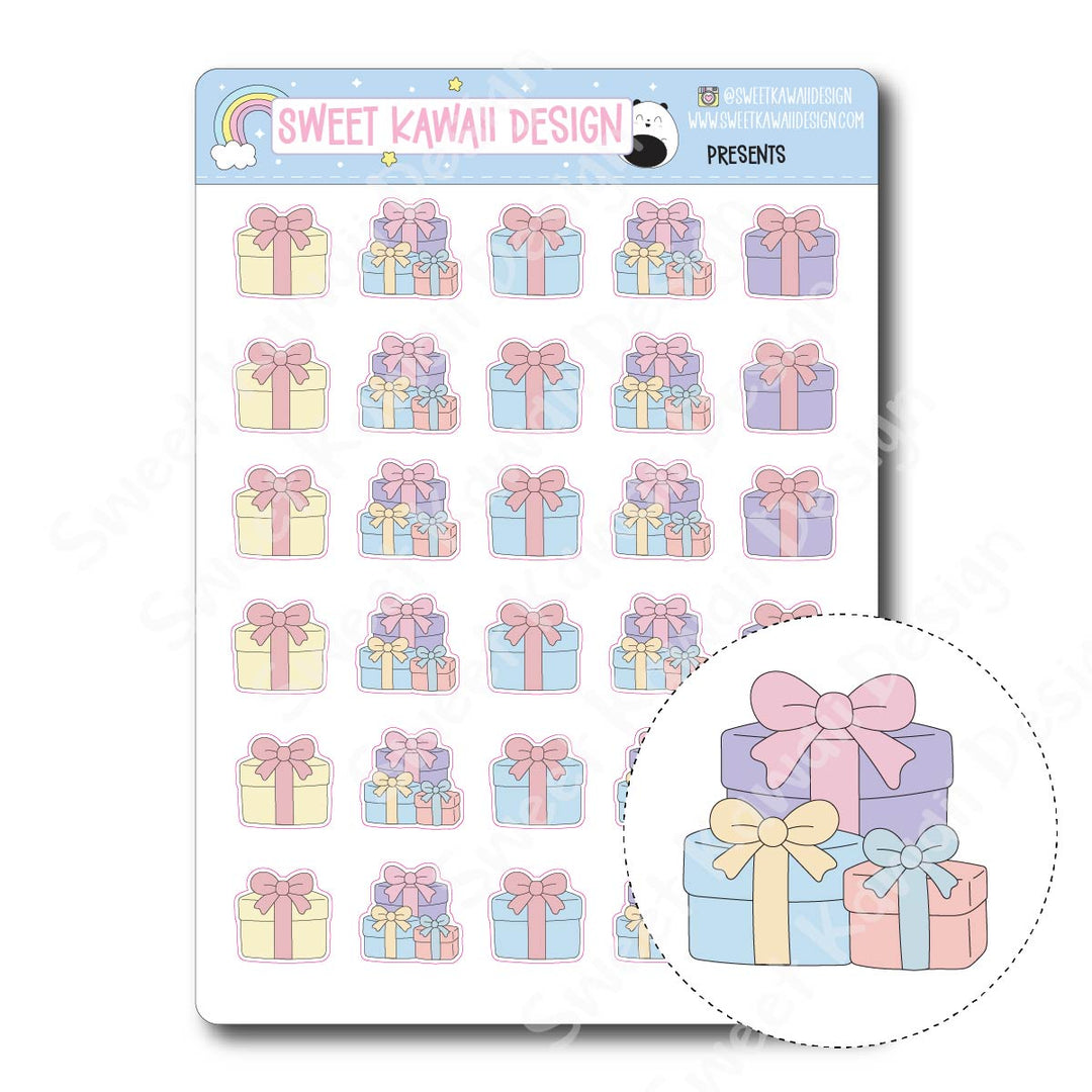 Kawaii Presents Stickers