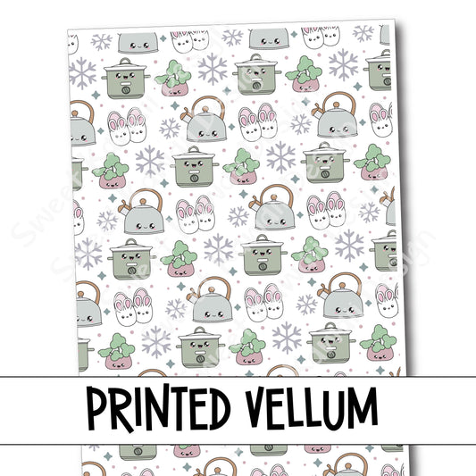Printed Vellum - Winter Homebody