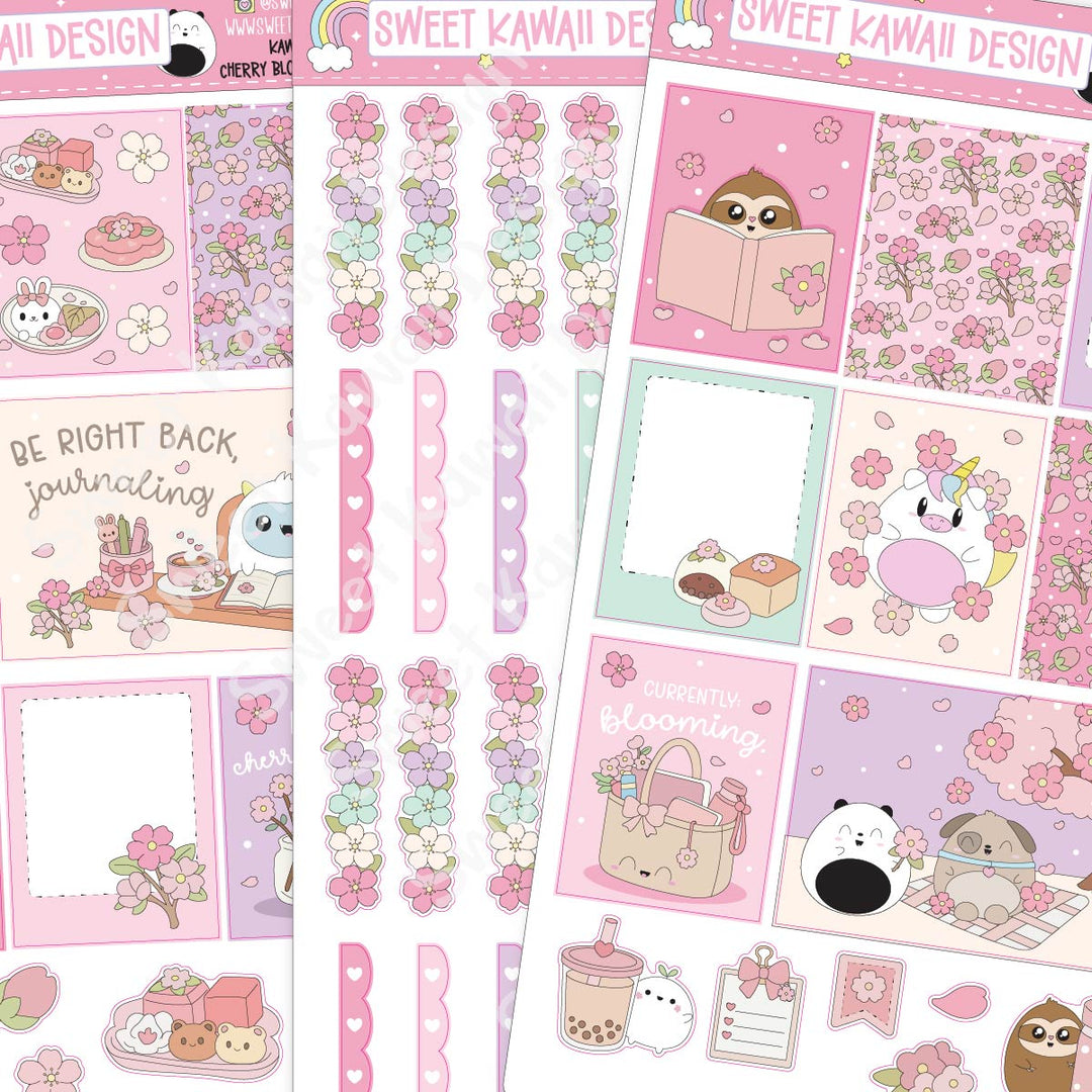 Overstock Sale - Kawaii Sub Kit (Single Purchase) - Cherry Blossom Pages