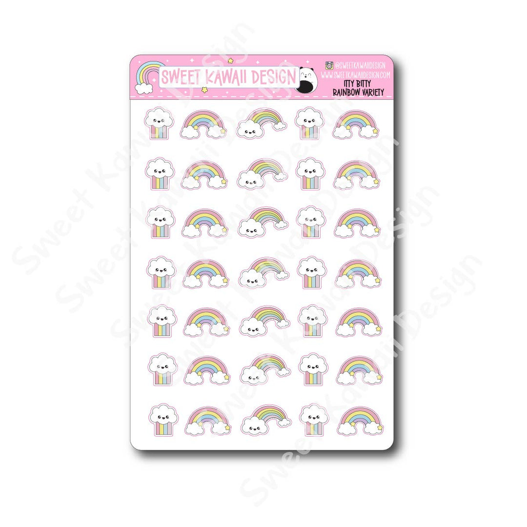 Kawaii Rainbow (Variety) Stickers