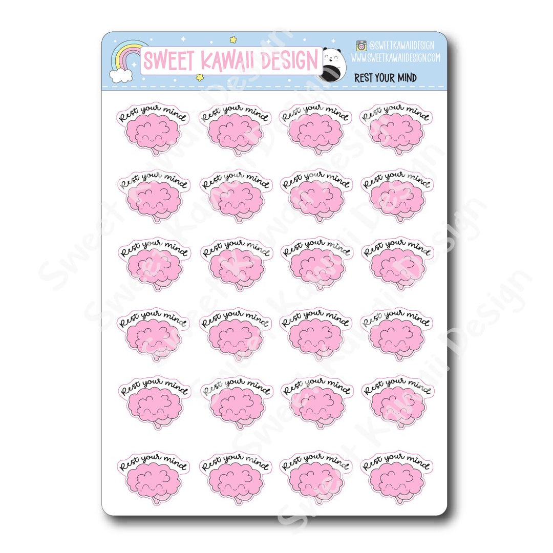 Kawaii Rest Your Mind Stickers