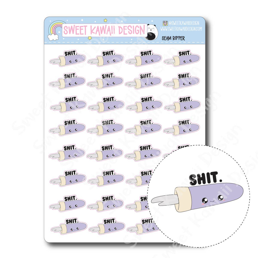 Kawaii Seam Ripper Stickers