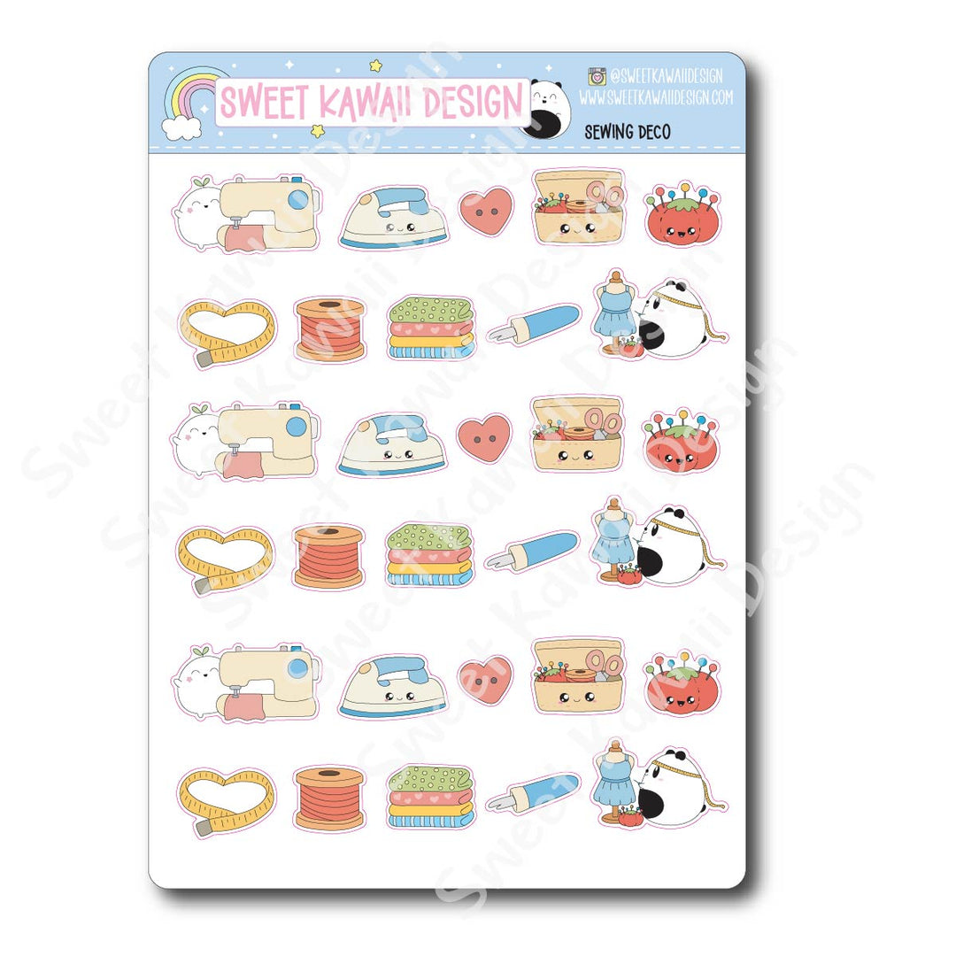 Kawaii Sewing Deco Stickers
