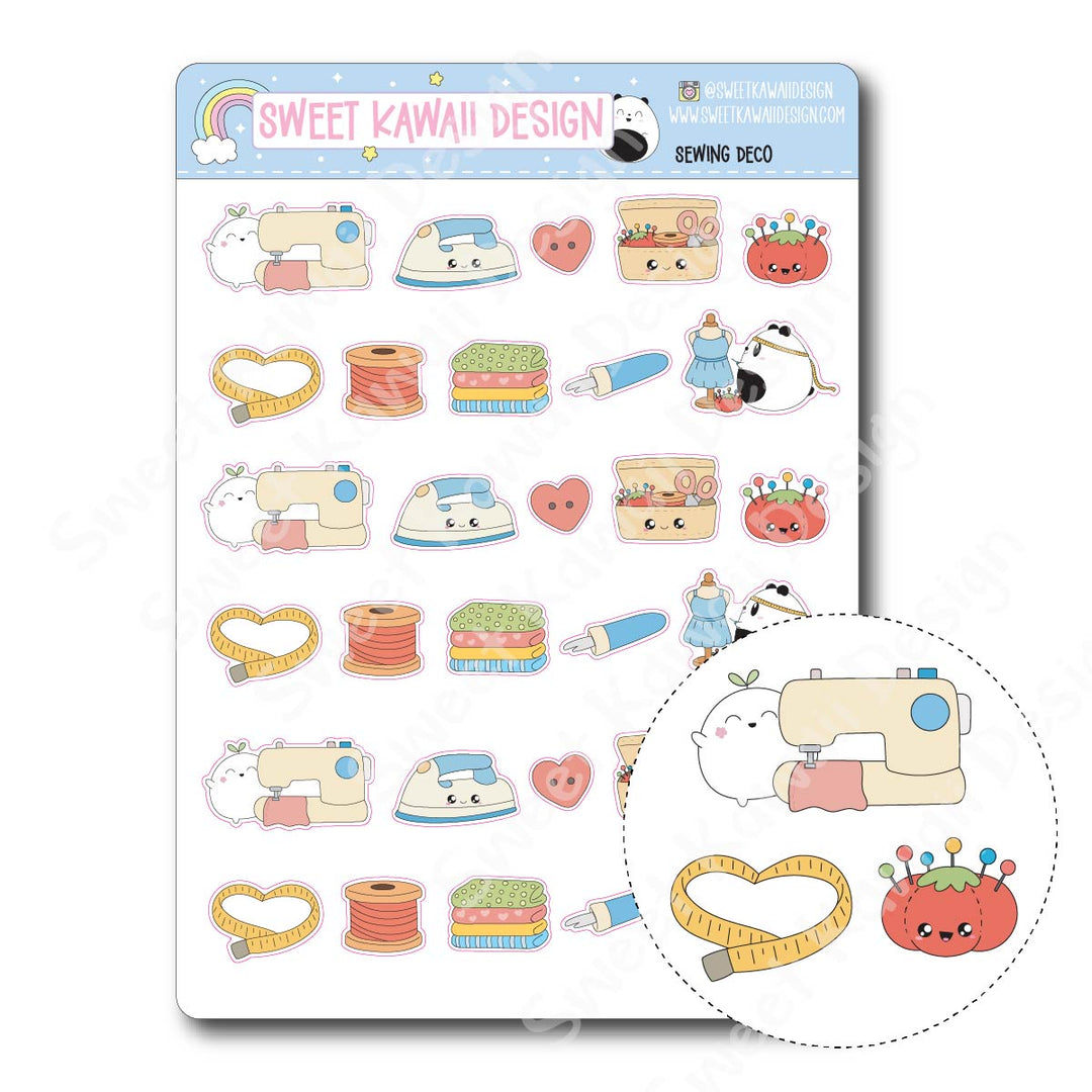 Kawaii Sewing Deco Stickers