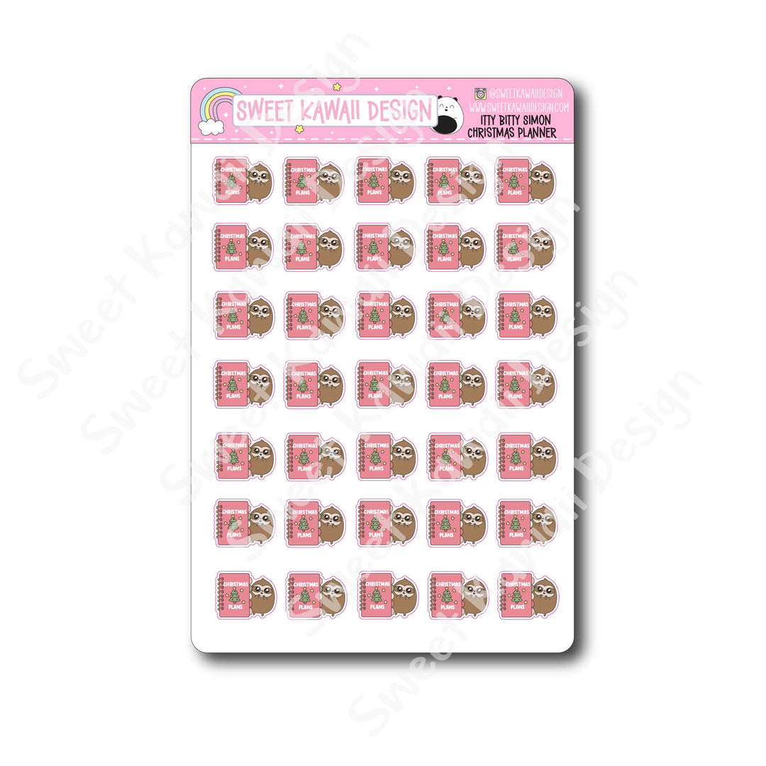 Kawaii Simon Stickers - Christmas Planner