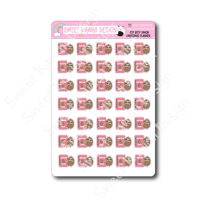 Kawaii Simon Stickers - Christmas Planner