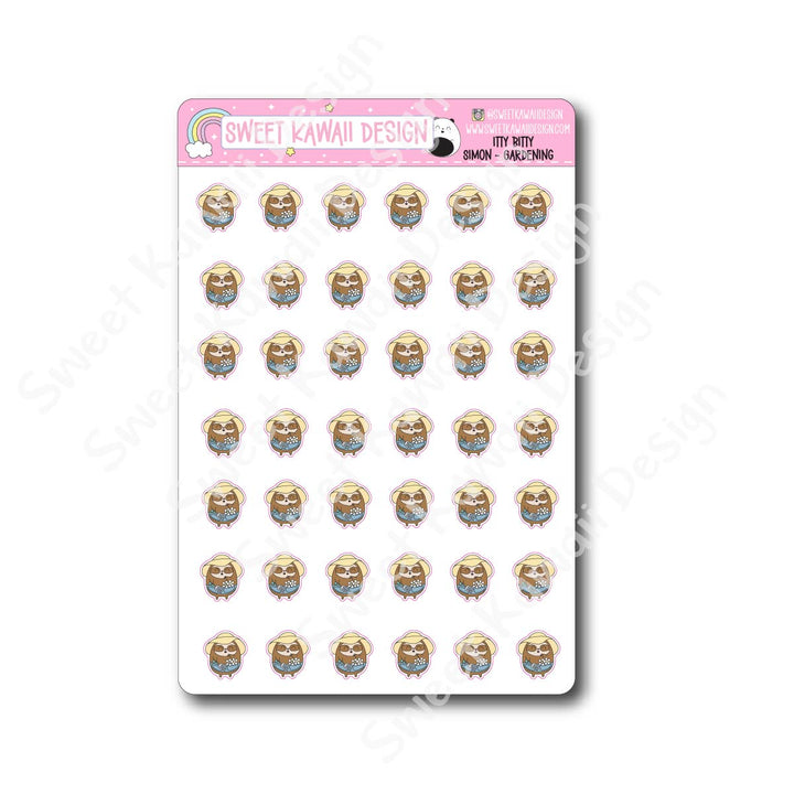 Kawaii Simon Stickers - Gardening