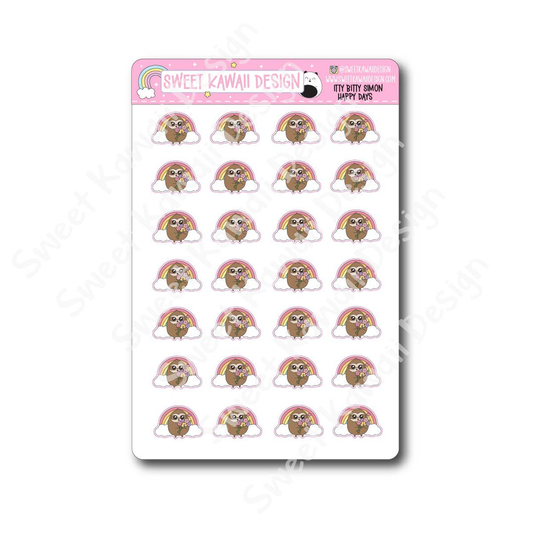 Kawaii Simon Stickers - Happy Days