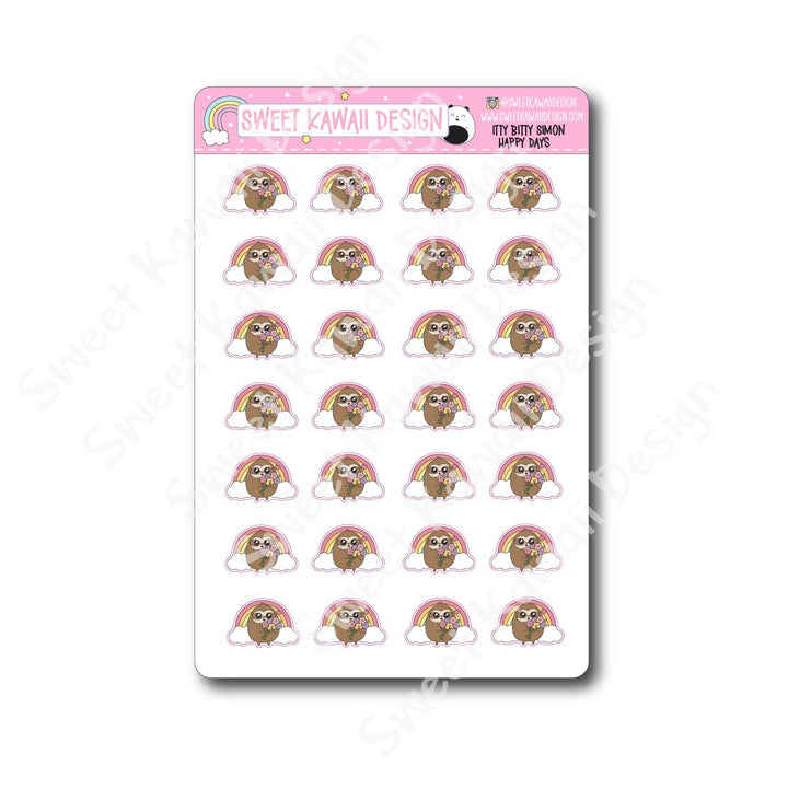 Kawaii Simon Stickers - Happy Days