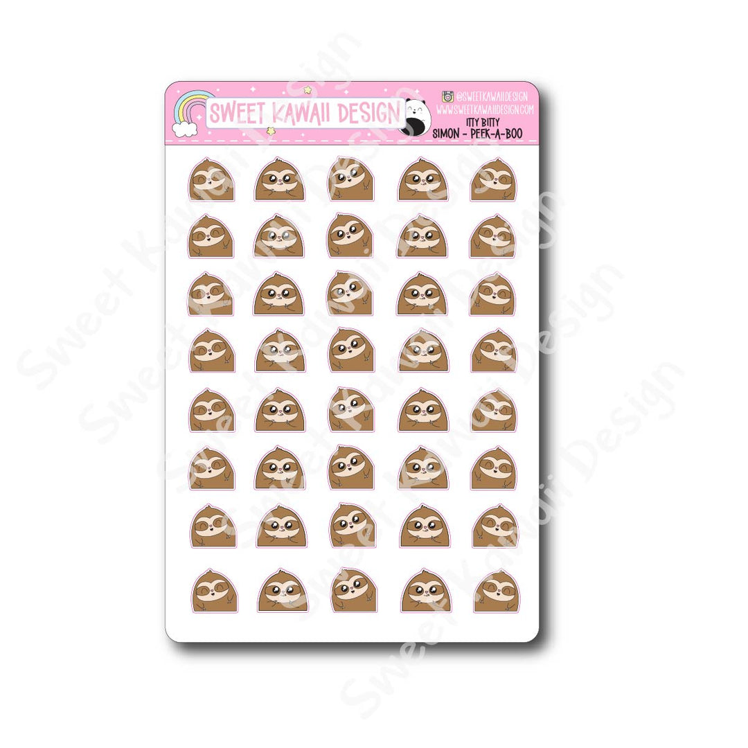 Kawaii Simon Stickers - Peek-a-boo