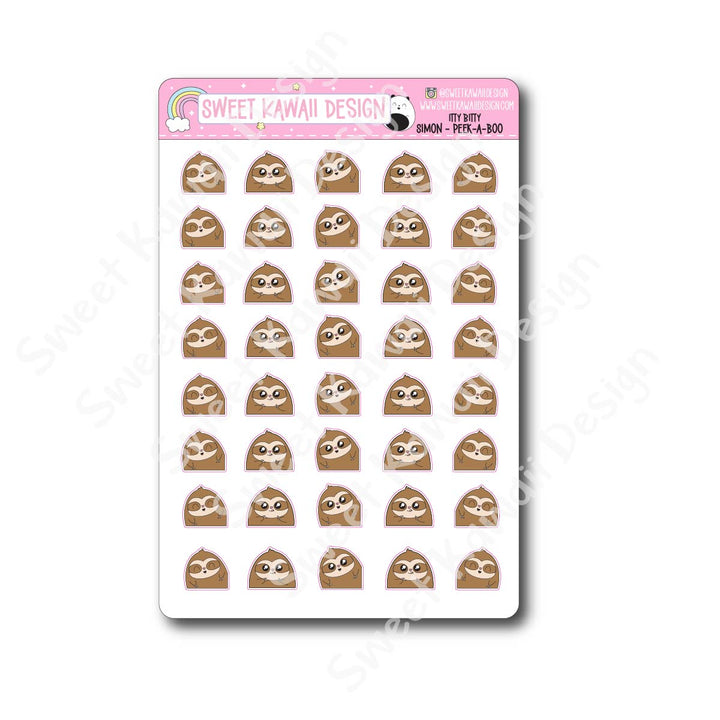 Kawaii Simon Stickers - Peek-a-boo
