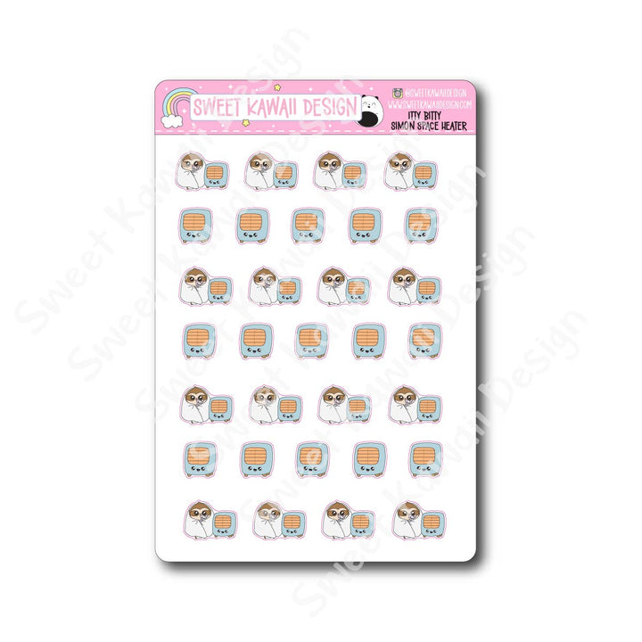 Kawaii Simon Stickers - Space Heater