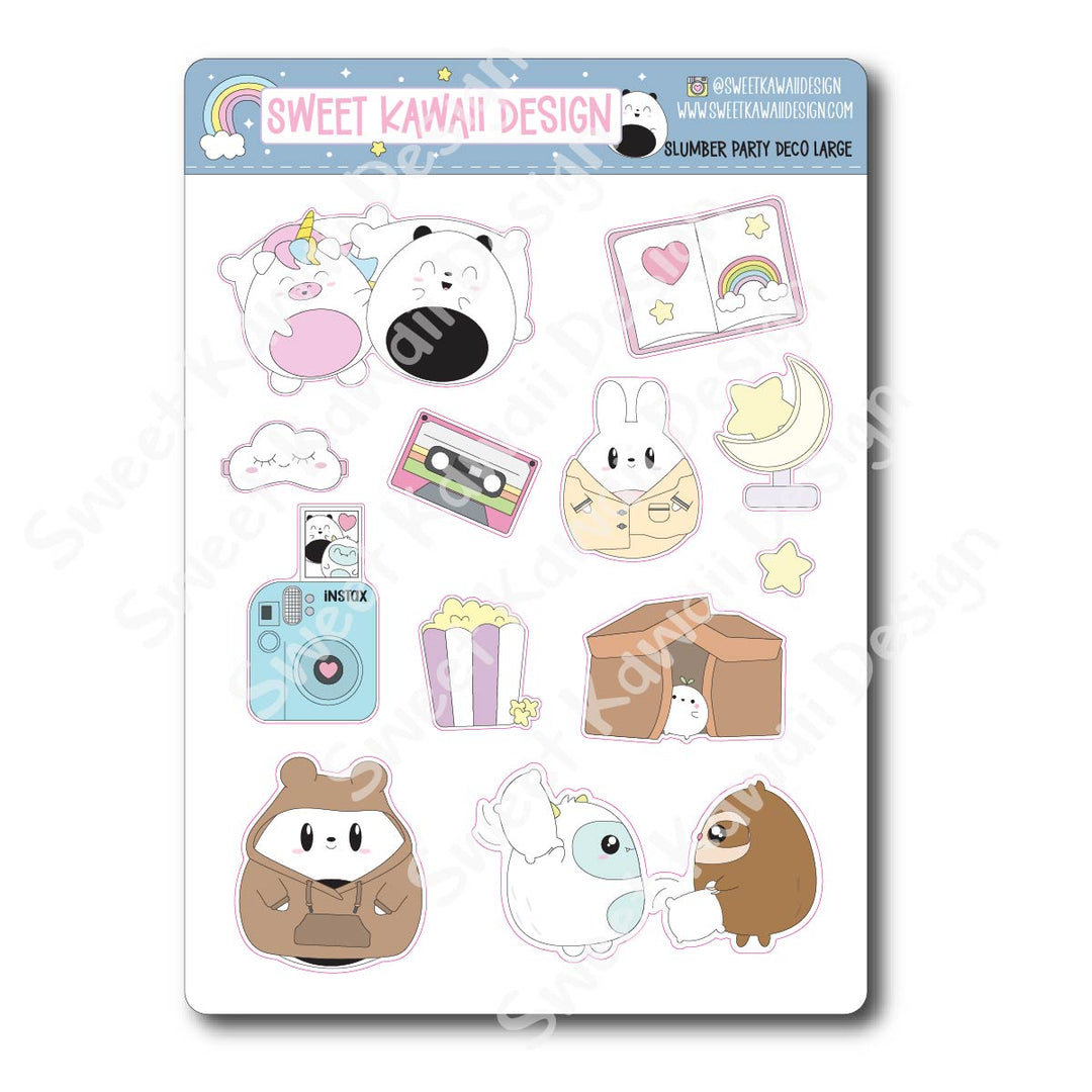 Kawaii Slumber Party Deco (LARGE) Stickers
