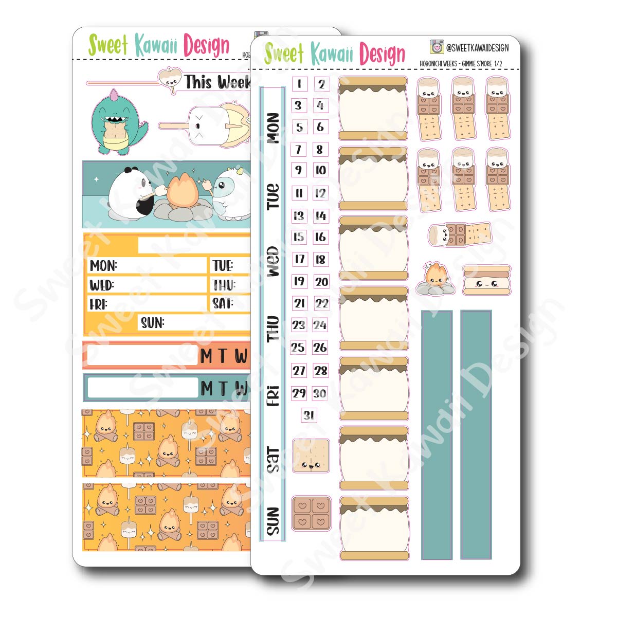 Kawaii Hobonichi Weeks Stickers - Gimmie S'more