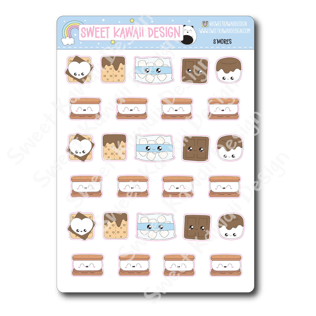Kawaii S'mores Stickers