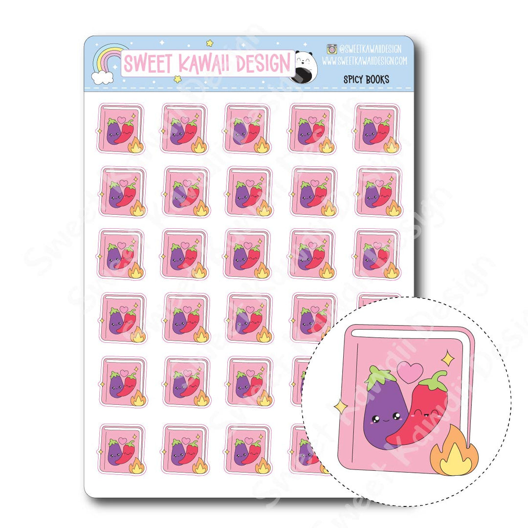 Kawaii Spicy Books Stickers