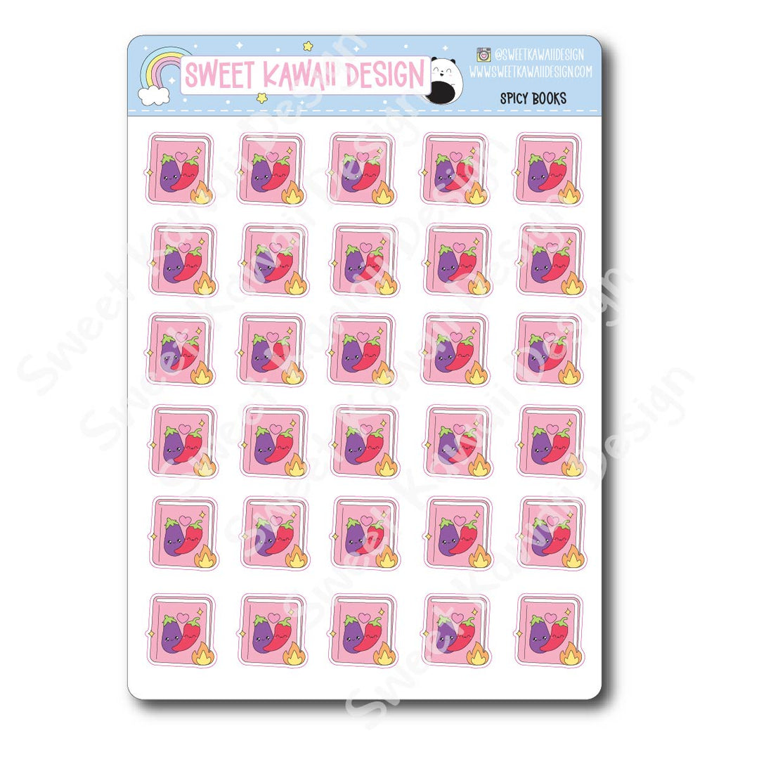 Kawaii Spicy Books Stickers