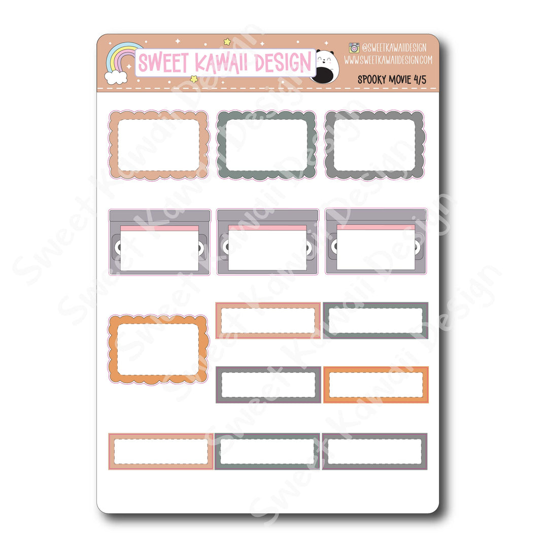 Weekly Kit - Spooky Movie - SIZE OPTIONS AVAILABLE