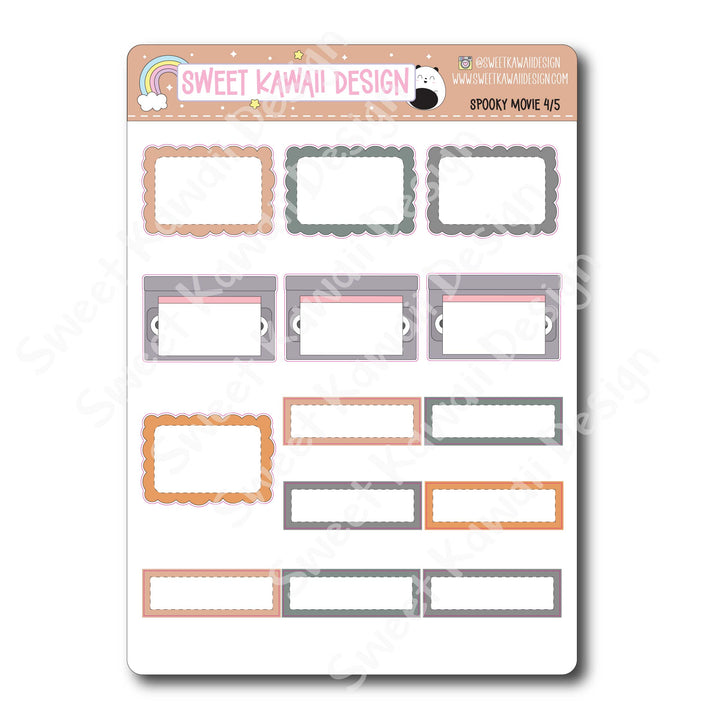 Weekly Kit - Spooky Movie - SIZE OPTIONS AVAILABLE